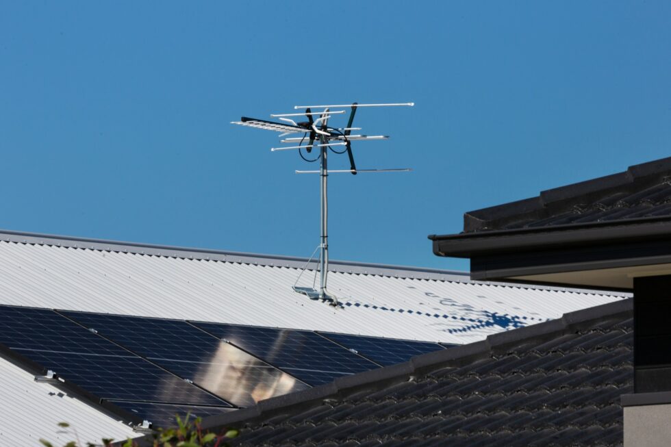 Rooftop solar panels on an Australian home